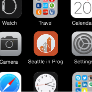 Example showing Seattle in Progress mobile icon
